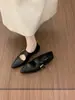 Mocasines retro estilo británico con hebilla para mujer, nuevos zapatos Mary Jane de punta con plataforma gruesa de moda para primavera y otoño 2026