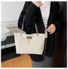 Bolso Tote Nuevo 2025 de Gran Capacidad, Bolso de Axila con Textura Versátil, Bolso de Hombro Simple de Moda para Viajes Diarios, Color Claro