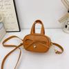 Bolsa de Ombro Simples de Cor Pura Estilo Coreano para Meninos e Meninas, Mini Bolsa de Mão Fofa para Bebê, Bolsa Infantil Doce com Laço