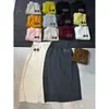 Saia Tricô Casual Coreana Engrossada Linha A para Mulheres no Outono e Inverno, Elegante e Versátil Cintura Alta Slim Design Saia Longa