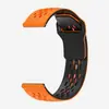 A Nova Pulseira de Relógio de Silicone com Malha Respirável de Duas Cores é Adequada para Huawei Gt4/5/6 Samsung Garmin 18/20/22mm
