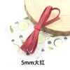 DIY 5mm corda de couro sintético corda de couro acessórios para sapatos de feijão tira de couro corda de veludo fabricantes acessórios atacado
