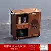 Armário de Despensa para Escritório em Madeira Maciça Móvel Dispensador Inferior de Água Chaleira Automática Integrada Armário com Bar de Chá Mesa de Chá Chinesa Armário Lateral