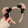 Cute Girl Bear ~ Plush Face Wash Hairband Mulheres All-match Simples Headwear Outono e Inverno Extrovertida ins Wind Headband Aplicar Máscara