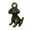 Colgante de aleación verde antigua con forma de cachorro de Amazon, accesorio para pulsera y collar.