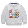 Suéter de cuello redondo de manga larga para niños y niñas, ropa de estilo coreano con dibujos animados de primavera y otoño de 2023, de algodón, para bebés, pequeños y medianos.