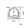 Ventas directas de fábrica hebilla en forma de D accesorios de hardware para maletas hebilla metálica semicircular en forma de D en stock venta al por mayor hebilla en forma de D de aleación transfronteriza