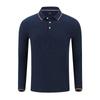 Camisa Polo de Algodão Pérola de Manga Longa para Primavera e Outono, Roupas de Trabalho Personalizadas com LOGO Impresso, Roupas de Fábrica em Grupo, Camisa Cultural Corporativa, Roupas de Trabalho