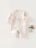 Mono acolchado cálido de otoño e invierno para bebé, conjunto de gateo para recién nacido de primavera y otoño, mameluco de mariposa con mangas largas
