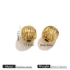 Aço Inoxidável Banhado a Ouro 18K Padrão Abóbora Contas Gota d'Água Contas Espaçadoras DIY Acessórios para Joias Artesanais Materiais Atacado