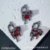Pingente Charme Cadeado Coração Incrustado Preto Escuro Pulseira de Contas DIY Feita à Mão Colar Brincos Acessórios de Joia em Liga