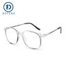Defeng 9157T Retro Anti-Luz Azul Espejo Plano Armazón de Gafas de Moda para Hombre y Mujer Gafas para Miopía Calidad TR90