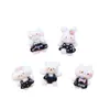 Mini Animales Blanco y Negro Mini Accesorios de Resina Pegamento Crema Uña Cuerda para el Cabello Papelería Pasador Funda para Teléfono Móvil Parche Lote