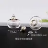 Colgante de Botella de Vidrio de Cristal con Tornillo de Gran Diámetro Sin Pegamento Colgante de Botella de Cabello Fetal DIY Collar de Botella de los Deseos de Cinabrio