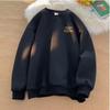 2024 Estilo Americano Duffy Guapo Retro Peso Pesado Cuello Redondo Sudadera Hombre Otoño/Invierno Forro Polar Holgada Marca de Moda Guapo Top