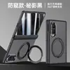 Funda adecuada para teléfono Samsung ZFold8 con soporte magnético giratorio, acabado mate, plegable, semitransparente, anticaídas, funda de protección completa