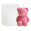Molde de Silicona de Oso Lindo 3D para Velas Aromáticas Caseras, Decoración del Hogar, Fondant, Horneado, Molde para Pastel