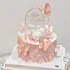 Decoración para Pastel de Cumpleaños Enchufe Mariposa Bronceada Inserto para Pastel Celebridad de Internet Repostería Postre Mariposas Adorno de Vestir