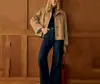 Amazon Tallas Grandes Comercio Exterior Transfronterizo Ropa de Mujer Estilo Europeo y Americano Chaqueta a Cuadros con Forro para Mujeres Petites en Primavera y Otoño