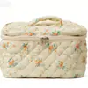 Bolsa de Maquiagem Transfronteiriça Novo Estilo Fresca e Fofa, Bolsa de Armazenamento Portátil de Algodão Fofa, Necessaire Floral de Nicho Fofa