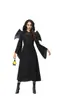 Estilo Nuevo Europeo y Americano Vestido Gótico de Manga de Trompeta Oscura Vestido de Bruja Vampiro Traje de Diablo Murciélago de Halloween