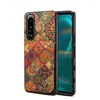 Denior es Adecuado para Sony Xperia 10Iv/5/1V Estuche para Teléfono Móvil Anticaídas con Soporte Oculto para Tarjetas de Corcho Floral