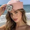 Gorra Azul Marino Bordada Europea y Americana Cosplay Uniforme de Policía Femenino Sombrero de Otoño e Invierno para Actuación Circunferencia de Cabeza Grande Sombrero de Marinero Japonés para Mujer
