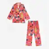 Pijama con temática de perro estilo Ins para niñas, Ropa de estar de algodón puro para primavera y otoño, Lindo pijama tipo cárdigan famoso en Internet para bebés