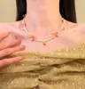 Collar de Estrella con Perlas de Flores Dulces y Femeninas Cadena para Clavícula con Circonita Microincrustada Joyería Elegante para Mujeres