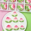 Decoraciones de adornos de pastel de rodajas de durazno hechas a mano de chocolate para celebraciones de cumpleaños de personas mayores, adornos para pastel de cumpleaños de rodajas de durazno grandes y pequeños