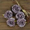 S Flores de Rosa Queimadas Vintage Simuladas Caixa de Presente Artesanato DIY Decoração de Casa Flores