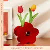 Jarrón de fruta roja de la suerte feliz, diseño de sala de compromiso, boda, regalo de inauguración de la casa, porche, mueble de TV, simulación