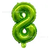 Banner de Decoración para Fiesta de Cumpleaños de 16 Pulgadas Versión EE. UU. Verde Claro Verde Fruta 26 Letras A-Z Números 0-9 Globos de Papel de Aluminio