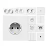 Panel de Enchufe de Pared para Interruptor Estándar Europeo Tipo 86 Panel Delgado Grande Enchufe Ruso Enchufe Multifuncional Estilo Europeo Ruso Alemán