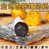 10cm Bola de Sésamo de Color de Grado Alimenticio Papel de Aluminio Envoltura de Chocolate Papel de Aluminio Dorado Empaque de Caramelo y Té 100 Hojas