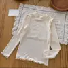 Ropa para niños de azúcar de pera, capa base para niñas, nuevo estilo de otoño, top de manga larga con borde de hongo para niños, ropa de otoño, ropa de bebé Clase A