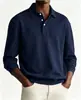 Camisas polo masculinas europeias e americanas transfronteiriças, coleção primavera e outono, camisetas de manga comprida estilosas e sofisticadas com um colarinho distinto, direto da fábrica para drop shipping