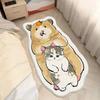 Tapete Imitação de Caxemira Gato de Desenho Animado Quarto Tapete de Chão Estilo Ins para Casa Menina Alienígena Cobertor de Cabeceira Tapete de Pelúcia Antiderrapante