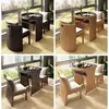 Novo conjunto de mesa e cadeiras de lazer para varanda, conjunto de três peças de cadeira de vime, popular mesa de chá, pequena cadeira tecida de vime sintético para uso doméstico, mesa de centro