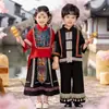 Novo Traje Étnico Zhuang de San Yue San para Crianças de Guangxi para Apresentação de Dança Tradicional Étnica Infantil no Jardim de Infância