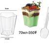 Amazon copa trapezoidal de plástico duro 150ml para postre copa para mousse copa para pudín copa para gelatina helado postre copa para helado