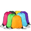 Mochila de Treino com Cordão de Poliéster 210D de Cor Sólida para Venda por Atacado, Bolsa para Guardar Bola com Logo Impresso