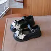 Zapatos de piel para niñas de 6 a 12 años, estilo primavera y otoño, zapatos dulces de princesa para niñas mayores, zapatos de suela blanda para niños pequeños, zapatos sencillos para niños