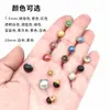 Em Estoque Atacado do Fabricante 7,5 mm, 10 mm Rebites Coloridos Olho de Gato DIY Tubo Multicor Strass Inlaid com Contas Tubulares de Pérola