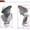 Resina pequena imagem de gesso mini figura modelo ornamentos arte material didático pintura esboço cabeça retrato escultura gesso