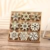 Artesanías de madera, colgante creativo de Navidad, pequeño, para decoración de interiores, colgante para el hogar, colgante de copo de nieve hueco de madera.