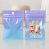 Bolsa con Cierre de Color Gradiente Láser Ventana Transparente Bolsa Hueso Almacenamiento de Joyería Bolsillo con Solapa Sellada Bolsillo para Pantalones Bolsa de Embalaje para Brochas de Maquillaje