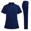 Uniforme de Enfermera, Bata Quirúrgica, Ropa de Quirófano, Bata de Aislamiento, Uniforme Unisex para Clínica Dental, Conjunto de Pantalón Largo y Manga Corta, Personal Médico