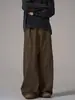Pantalones Cargo de Pierna Ancha de Diseño Vintage Retro Americano para Hombre, Nuevos Pantalones de Caída Rectos Holgados Desgastados Modernos