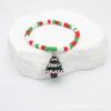 Europa y Estados Unidos venta caliente nuevo pulsera navideña para niños cuerda elástica cuerda de mano con cuentas caricatura Papá Noel alce campana